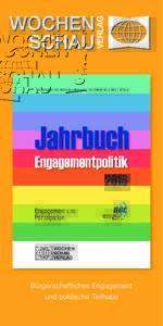 Bürgerschaftliches Engagement und politische Teilhabe Ansgar Klein, Rainer Sprengel, Johanna Neuling (Hrsg.)