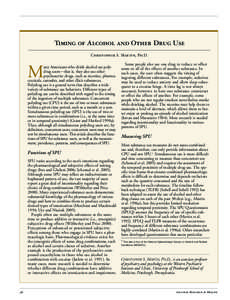 Timing of Alcohol and Other Drug Use