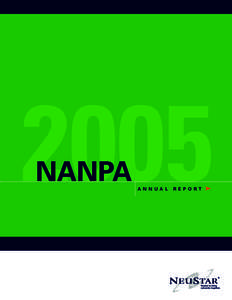 2005 NANPA A N N U A L  R E P O R T