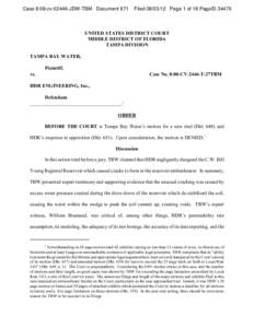 Case 8:08-cv[removed]JDW-TBM Document 671  Filed[removed]Page 1 of 18 PageID[removed]UNITED STATES DISTRICT COURT MIDDLE DISTRICT OF FLORIDA