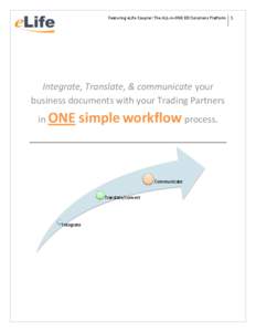 Featuring eLife Coupler: The ALL-in-ONE EDI Solutions Platform 1  Integrate, Translate, & communicate your business documents with your Trading Partners in ONE