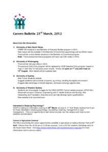 Microsoft Word - Careers Bulletin 23rd March