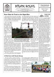 STEAM SCENE Newsletter of the Steam Tram and Railway Preservation (Co-Op) Society Ltd. t/a Valley Heights Steam Tramway. Proudly associated with the NSW Rail Transport Museum ( Blue Mountains Division). Affiliated with t