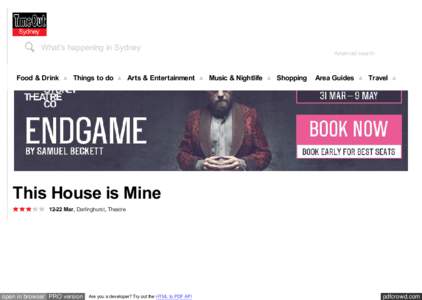 This House is Mine - Eternity Playhouse - Theatre - Time Out Sydney