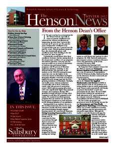 Richard A. Henson School of Science & Technology  The HensonNews Visit Us On the Web