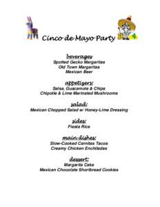 Cinco de Mayo Party beverages Spotted Gecko Margaritas Old Town Margaritas Mexican Beer
