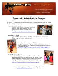 Microsoft Word - Arts and Culture Groups