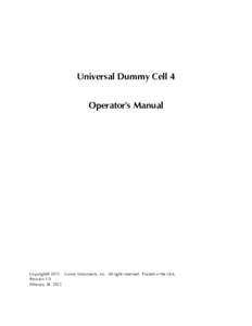 Microsoft Word - UDC4 - Universal Dummy Cell 4 Operators Manual.doc