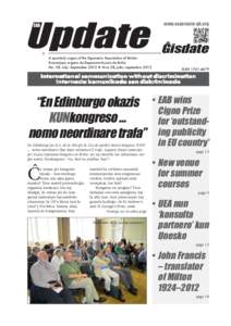 EAB  Update ✩ A quarterly organ of the Esperanto Association of Britain Kvaronjara organo de Esperanto-Asocio de Britio