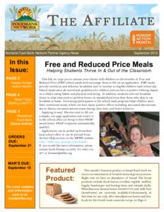 Montana Food Bank Network Partner Agency News  In this Issue: PAGE 2