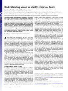 Understanding vision in wholly empirical terms Dale Purvesa,1, William T. Wojtachb, and R. Beau Lottoc a