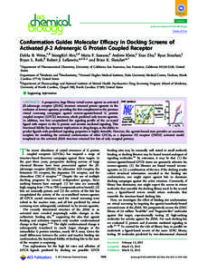 Articles pubs.acs.org/acschemicalbiology Terms of Use  Conformation Guides Molecular Eﬃcacy in Docking Screens of