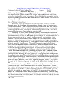 Southern Campaign American Revolution Pension Statements Pension application of Andrew Graham W81 Frances fn49SC Transcribed by Will Graves[removed]