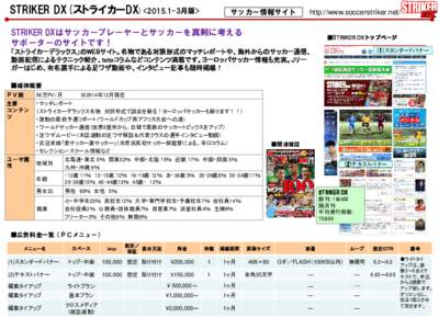 STRIKER DX(ストライカーDX)<月版>  サッカー情報サイト http://www.soccerstriker.net/