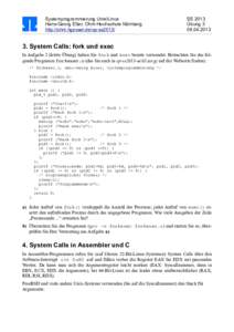 Systemprogrammierung Unix/Linux Hans-Georg Eßer, Ohm-Hochschule Nürnberg http://ohm.hgesser.de/sp-ss2013/ SS 2013 Übung 3