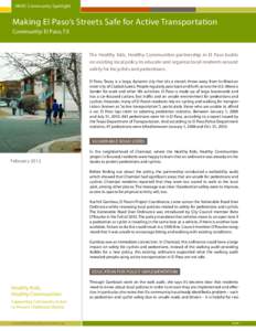 HKHC Community Spotlight  Making Title El Paso’s Streets Safe for Active Transportation Community: El Paso, TX