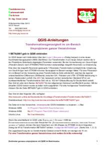 Geodatenservice, Kartenwerkstatt Gis-Schule Dr.-Ing. Claas Leiner Wilhelmshöher Allee 304 EKassel