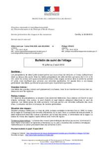 Bulletin etiage 2 aout 2012