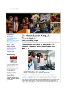 News from the Dr Martin Luther King Jr Birthday Celebration Commission