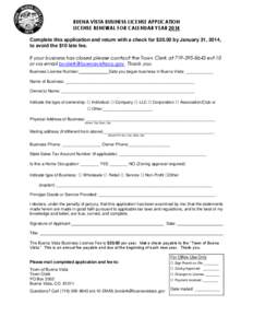 APPLICATION FOR A SALES TAX LICENSE