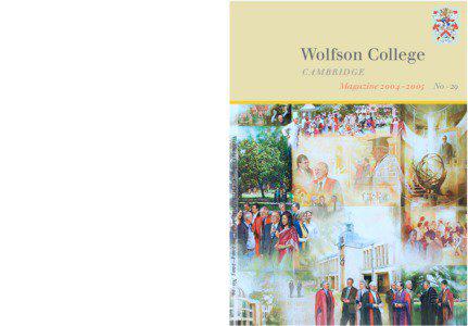 Wolfson College CA M B R I D G E Magazine[removed] – [removed]