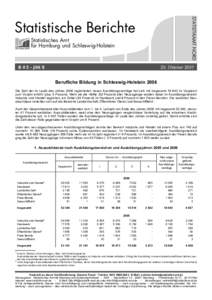 STATISTIKAMT NORD  Statistische Berichte Statistisches Amt für Hamburg und Schleswig-Holstein