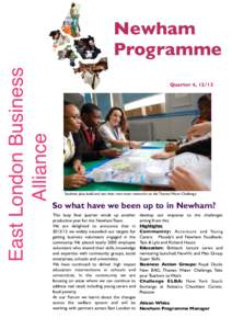 East London Business Alliance Newham Programme Quarter 4, 12/13