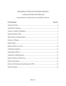 This document is Section 508 Compliant. Adobe Acrobat Read Aloud function can be use to read this document.  DEPARTMENT OF HEALTH AND HUMAN SERVICES NATIONAL INSTITUTES OF HEALTH National Institute on Alcohol Abuse and A