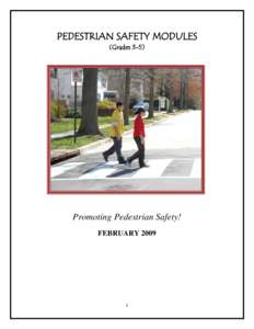 PEDESTRIAN SAFETY MODULES (Grades 3-5) Promoting Pedestrian Safety! FEBRUARY 2009