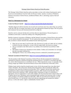Microsoft Word - Dieringer School District Head Lice Policy-Procedure