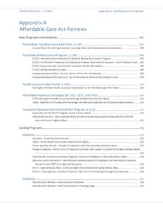 App A--Affordable Care Act Reviews