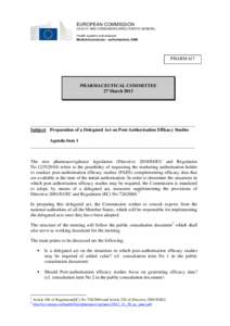 EUROPEAN COMMISSION HEALTH AND CONSUMERS DIRECTORATE-GENERAL Health systems and products Medicinal products – authorisations, EMA  PHARM 617