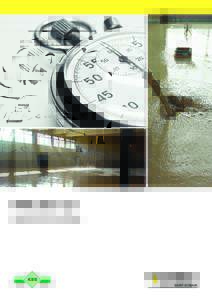 KBS Eco-21 spart Zeit und Geld Leicht trocknender Calcium­sulfat­ fliessestrich – Belegereif in 21 Tagen Mit dem neuen Fliessestrich KBS Eco-21 profitieren