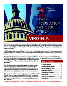 2013 STATE LEGISLATIVE RATINGS GUIDE