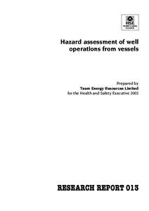 RR013 - Hazard assessment of well operations from vessels