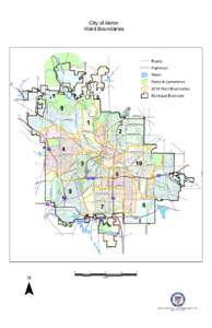 AKR  NORTHAMPTON RD City of Akron Ward Boundaries