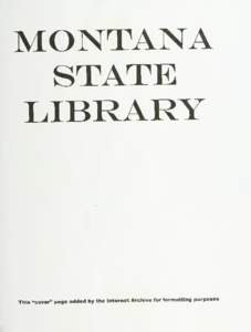 MONTANA STATE formatting purposes This 