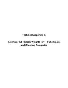 Technical Appendix B. Physicochemical Properties for TRI Chemicals and Chemical Categories