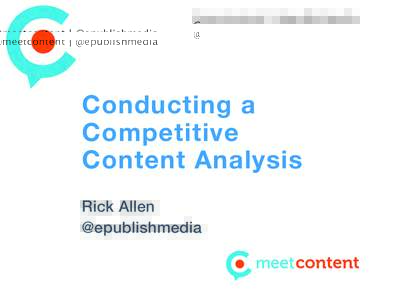 Conducting a Competitive Content Analysis