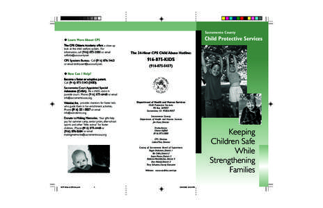 Sacramento County  Child Protective Services Learn More About CPS The CPS Citiz