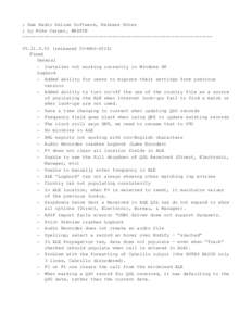 ; Ham Radio Deluxe Software, Release Notes ; by Mike Carper, WA9PIE ---------------------------------------------------------------------V5[removed]released 03-MAY[removed]Fixed General  Installer not working correctly