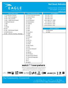 Red	
  Cloud,	
  Nebraska Customer	
  Service	
  -­‐	
  [removed]Tech	
  Support	
  -­‐	
  [removed]eaglecom.net 2 3