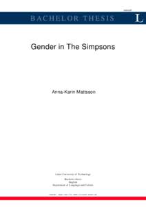 Simpson family / Patty and Selma Bouvier / Bart Simpson / Lisa Simpson / The Simpsons / Grammatical gender / Adjective / Homer Simpson / Gender role / Film / Television / Entertainment