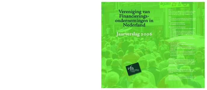 Vereniging van Financieringsondernemingen in Nederland Jaarverslag   De   