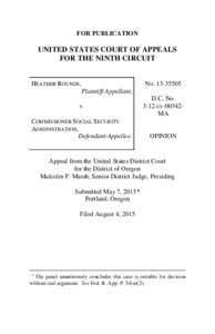 FOR PUBLICATION  UNITED STATES COURT OF APPEALS FOR THE NINTH CIRCUIT HEATHER ROUNDS,