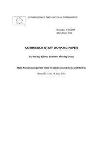 COMMISSION OF THE EUROPEAN COMMUNITIES  Brussels, SECCOMMISSION STAFF WORKING PAPER