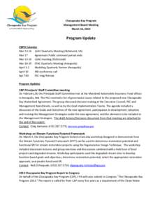 Computer programming / Chesapeake Bay Program / Government of the District of Columbia / Local government in New York / Local government in Pennsylvania / Local government in Virginia / Chesapeake Bay / Adaptive management / Git / State governments of the United States / Chesapeake Bay Watershed / Software