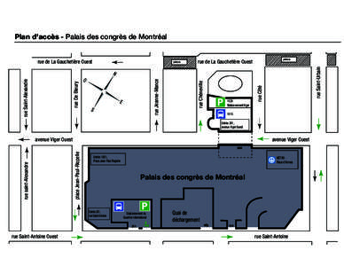 Palais des congrès de Montréal - Plan des accès