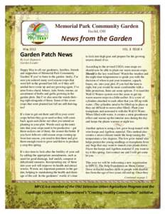 Memorial Park Community Garden Euclid, OH News from the Garden May 2012