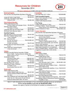 Early childhood intervention / Canadian Prairies / Alberta / Provinces and territories of Canada / Edmonton